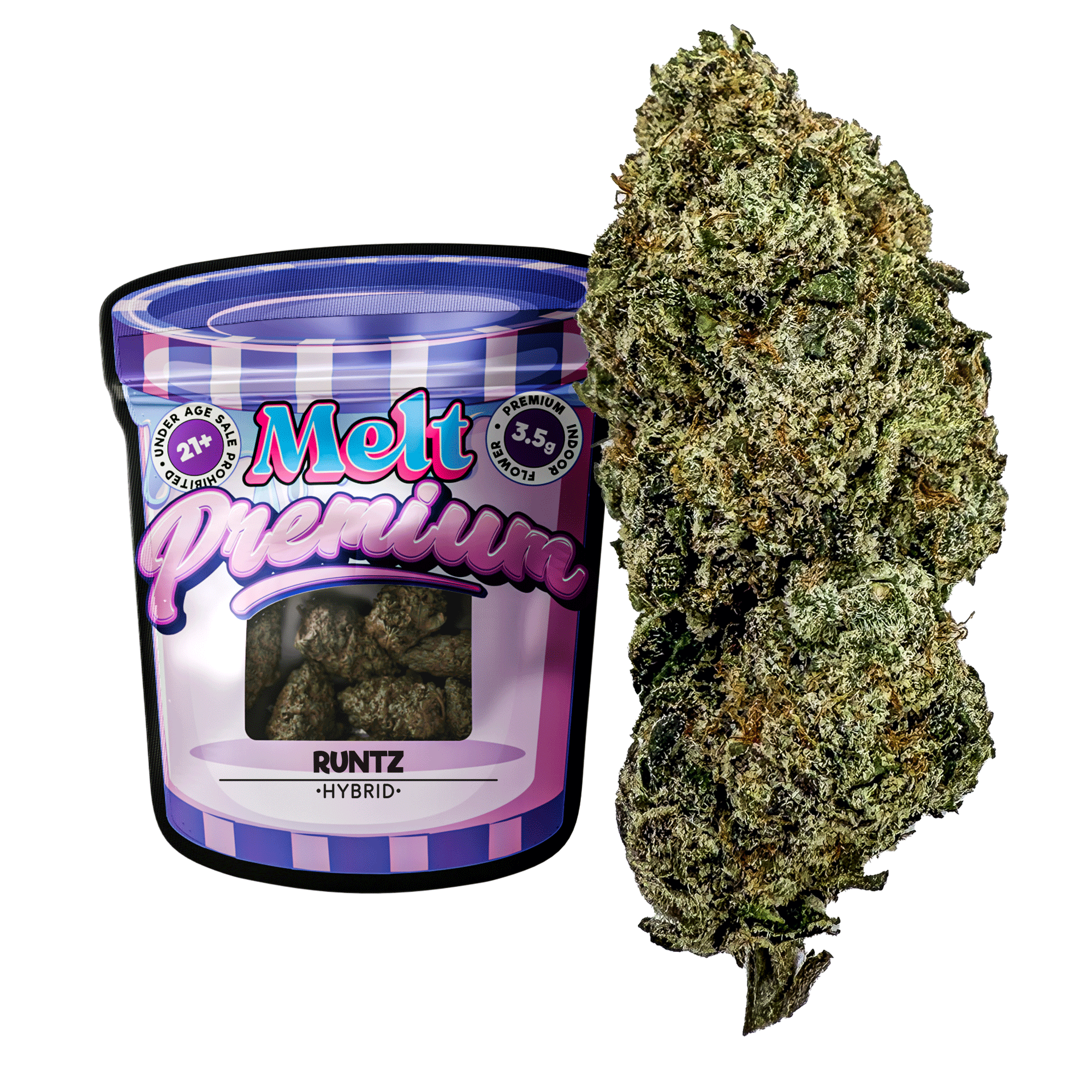 Runtz THCA Flower – Premium Indoor Hybrid Cannabis | Smalls Exotic Sweet Flavor with Melt Premium packaging and flower