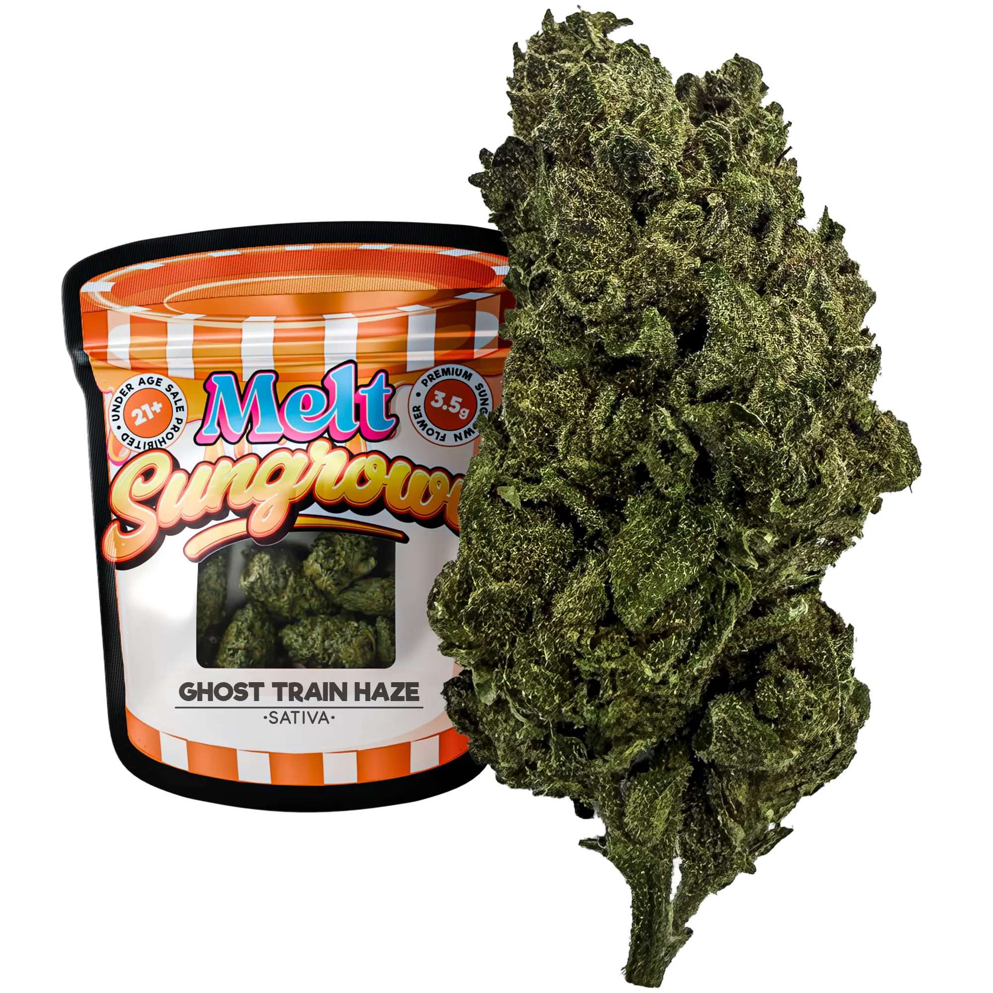 Ghost Train Haze sativa sungrown THCA flower 3.5g