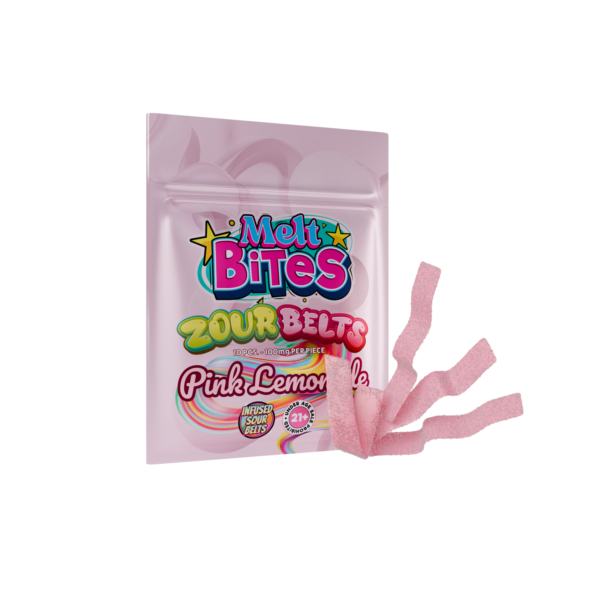 Strong THC Gummies – Melt Bites Zour Belts 1000mg THC Candy Belts for Full Body Relaxation