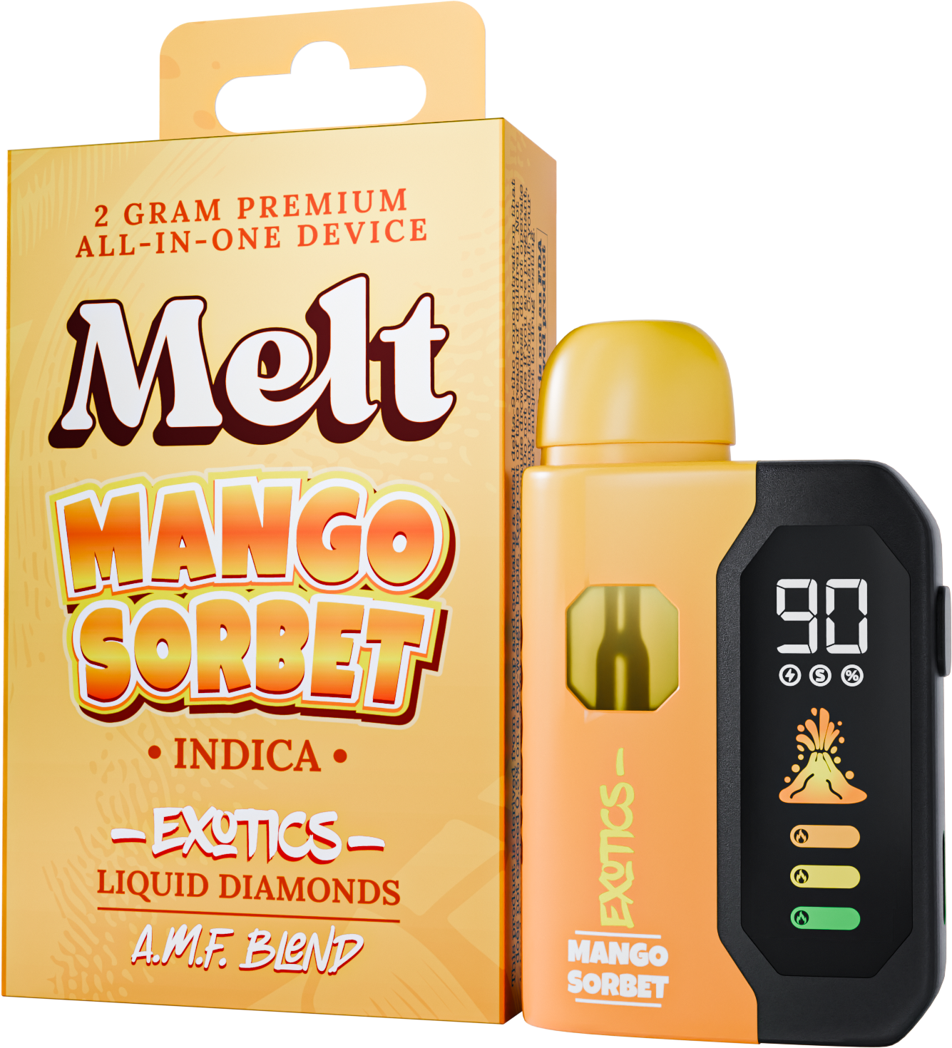 Mango Sorbet AMF Blend All-In-One 2g Vape with Tropical Mango Flavor