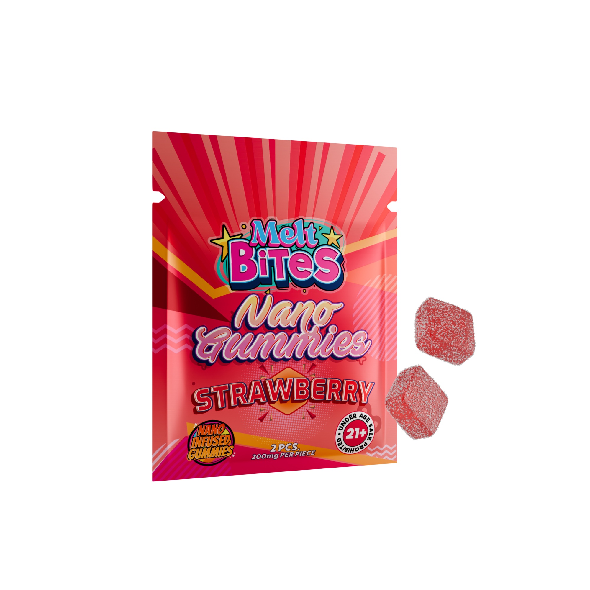 Fast Acting THC Gummies – Melt Bites Nano 400mg | Rapid Onset Edibles 2-Pack