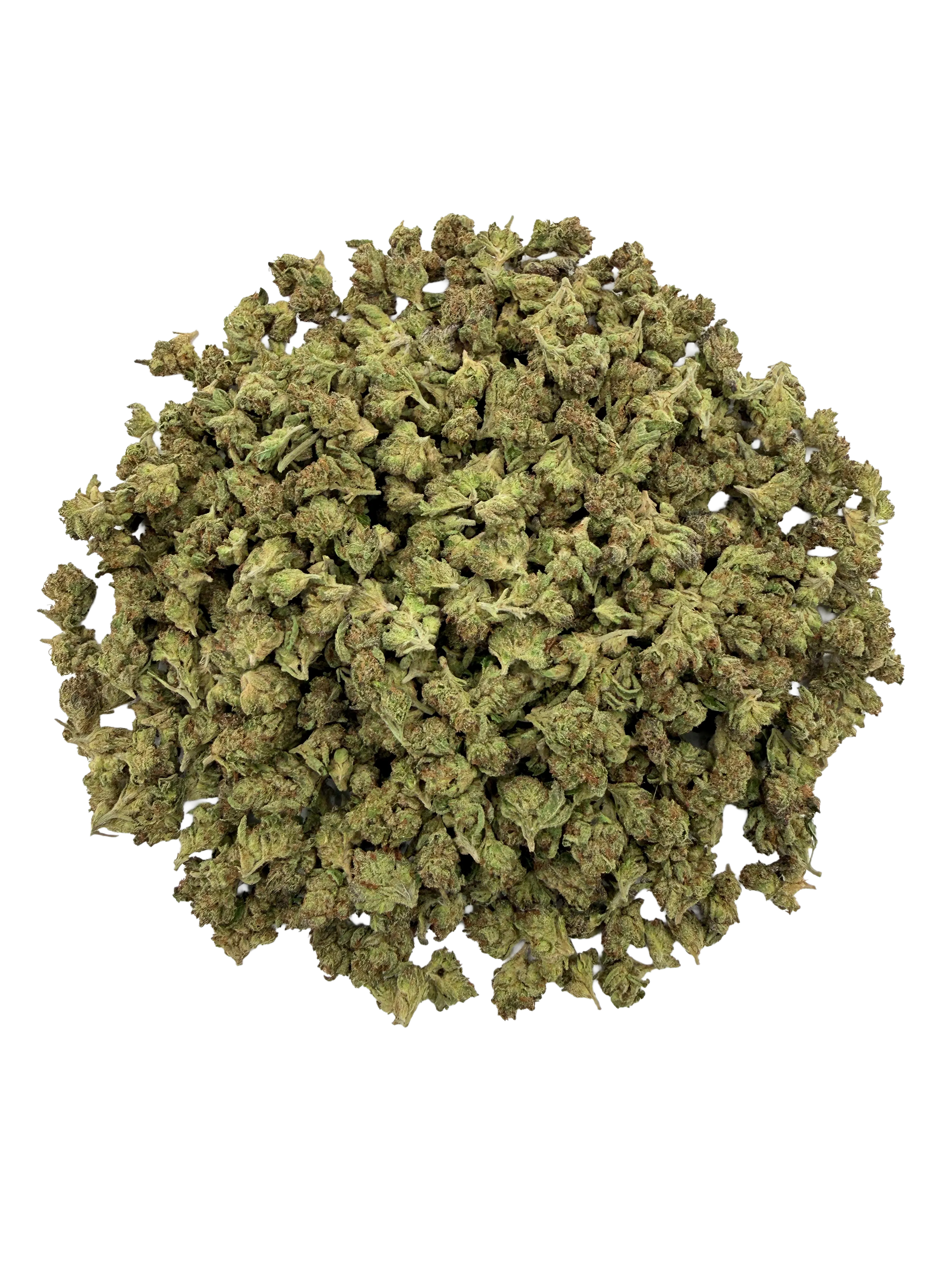 Lollipop small buds closeup showing trichomes and quality